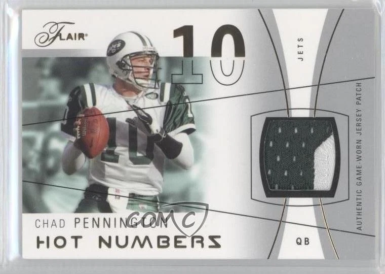 2004 Flair Hot Numbers Gold Patch /10 Chad Pennington #HN-CP Patch - Image 1 of 2