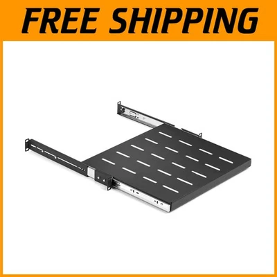 1U Sliding Rack Shelf for 19" Server Rack - Adjustable Depth - Image 1 of 4