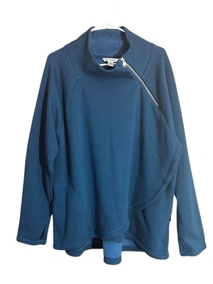 Athleta Women’s Cozy Karma Asym Pullover Top Enchanted Blue Plus Size 2X - Image 1 of 4