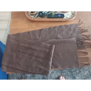 100% Cashmere Dark Brown scarf 76 inches - Picture 1 of 2