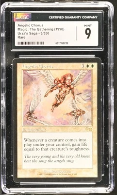 ANGELIC CHORUS Urza's Saga Rare CGC 9 Mint MTG [Nostalgium] - Image 1 of 2