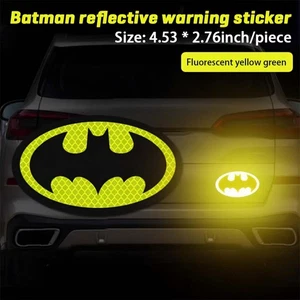 Adesivo riflettente logo Batman accattivante avviso di sicurezza per auto e moto - Foto 1 di 7
