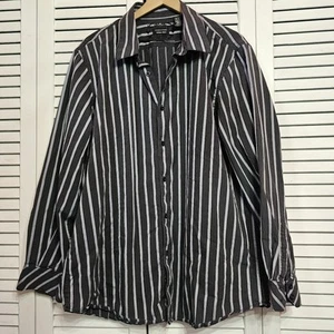 Structure Premium Woven 100% Cotton Button Down Striped Mens Shirt Size XXL - Picture 1 of 5