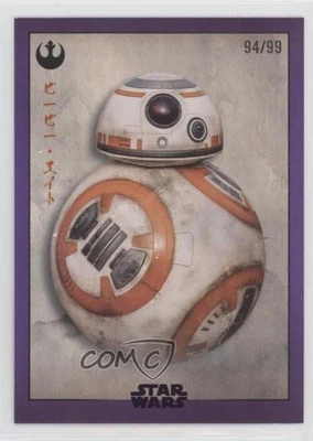 2025 Topps Star Wars Meiyo The Resistance Purple Foil 94/99 BB-8 #RS-5 1mc6 - Imagem 1 de 3