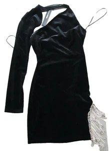 NWT! FASHIN NOVA SWAY WITH ME RHINESTONES VELVET MINI DRESS SIZE S FREE SHIP! - Picture 1 of 8