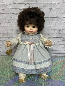 Vintage Effanbee Brunette Baby Doll SUGAR PLUM 20" Sleep Eyes Cloth Body - Picture 1 of 24