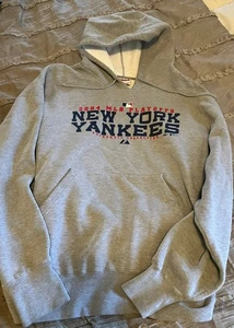 NEW YORK YANKEES Baseball MAJESTIC grau 2004 Playoffs Hoodie Herren 2XL Sweatshirt - Bild 1 von 3