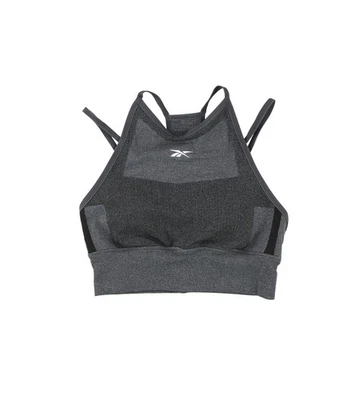 锐步女式 UBF Myoknit 运动文胸,灰色,X 小号 — 第 1/2 张图片