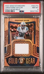 Tarjeta de parche Jonathan Taylor Panini Gold Standard PSA 8 2022 GOLD GEAR/299 - Imagen 1 de 2