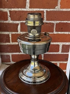 Antique Aladdin Model #12 Oil Lamp and Original Flame Spreader Kerosene Oil Lamp - Picture 1 of 15
