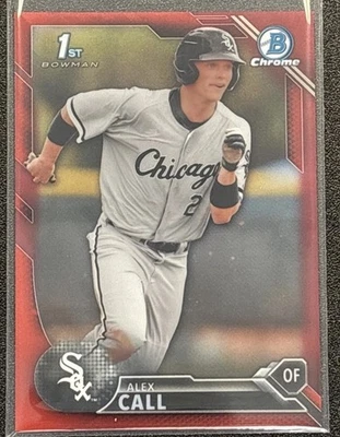 2016 Bowman Draft Alex Call True Red Refractor #02/05 Dodgers Nationals - Image 1 of 2