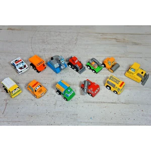 Lot of Small Pull Toy Cars with Eyes Construction Emergency Truck RSH SRH - Picture 1 of 6