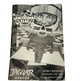 Vintage 1994 Atari Jaguar 64 Bit Checkered Flag Video Game Instruction Manual