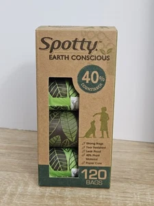Spotty Earth Conscious 120 Bags, Great For Dog Waste, Car Trash, Leak Proof - Picture 1 of 6