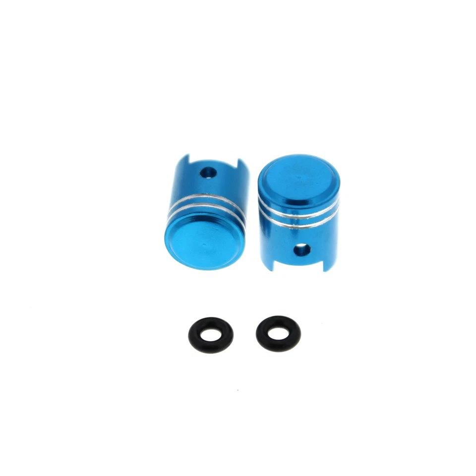 Kit de tapas de tapa de vástago cubierta de polvo de puerto de aire de rueda válvula de neumático de pistón accionado por carreras - azul Foto 1 de 1