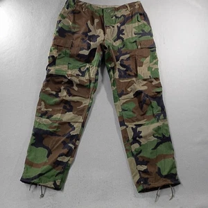 Vintage U.S. Military Camo Woodland Combat Trousers Cargo Pants Mens Size L - Picture 1 of 7