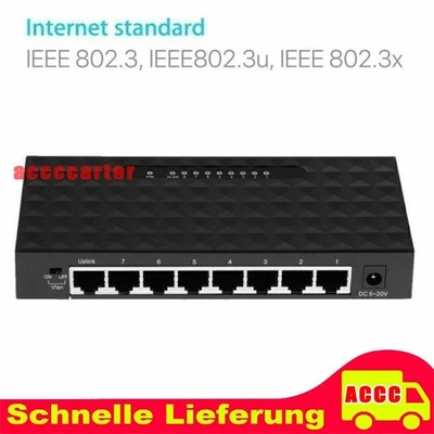 8 Fach RJ45 Splitter Verteiler Netzwerk Patch LAN Internet Kabel zum Einbau DE - Bild 1 von 4