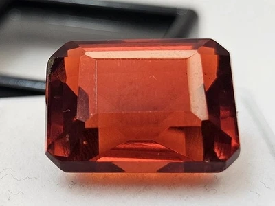 Natural Hessonite Sunset Colour 14-15 Ct Emerald Cut Certified Gemstone FR-110 - Image 1 of 4