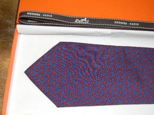 Hermes 100% silk made in france tie with special box and ribbon - Picture 1 of 3