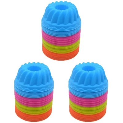  3 Count Backform Riegel Silikon Cupcake Förmchen Muffinbecher -Muffinbecher - Bild 1 von 4