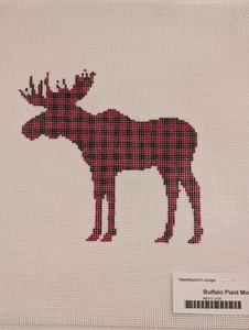 Rachel Barri Buffalo Plaid Moose Needlepoint Canvas RB101 - Picture 1 of 1
