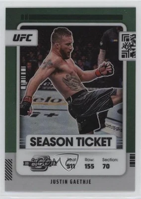 2022 Chronicles UFC Contenders Optic Season Ticket Green /99 Justin Gaethje #366 - Image 1 of 2