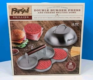 Doppelte Antihaft Burger Presse & Käse Schmelzkuppel 8,75" NEU IM KARTON - Bild 1 von 6