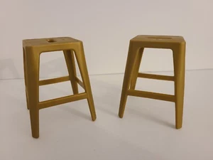 Set 2 Little Tikes Stack n' Play casa delle bambole sgabello da bar cucina 3,5" - Foto 1 di 8