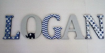 Letras de madera - Decoración de guardería - CUALQUIER NOMBRE - Hecho a medida Muchos otros diseños disponibles Foto 1 de 4