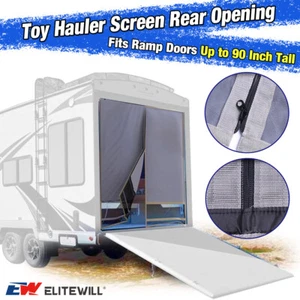 Apertura trasera de pantalla ELITEWILL Toy Hauler se adapta a puertas rampa de hasta 90 pulgadas de alto - Imagen 1 de 24