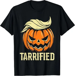 Funny Tarrified Saying Tariff Shirt Tariff-ied For Men Women T-Shirt S-3XL - Picture 1 of 4
