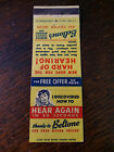 Vintage Matchcover: Beltone Hearing Aids, Chicago, IL