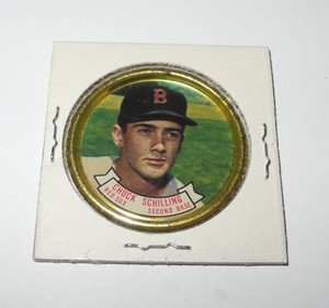 1964 Topps Baseball Coin Pin #103 Chuck Schilling Boston Red Sox Excellent