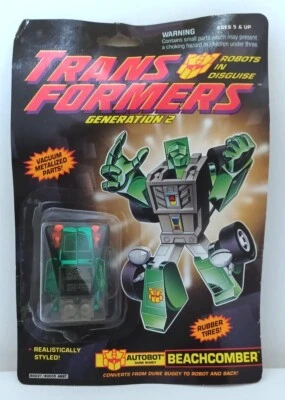 Transformers G2 BEACHCOMBER, 1992, Factory Sealed MOC and Never Opened - Image 1 of 4