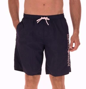 Boxer Mare Lungo-Costume da Bagno Logo Verticale Emporio Armani-dark land/46 - Foto 1 di 1