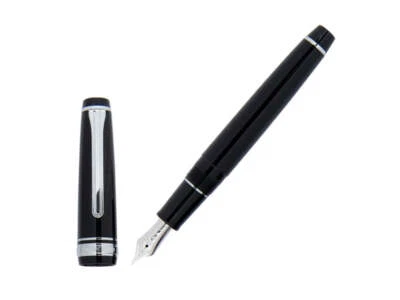 NUEVA Pluma Estilográfica Sailor Professional Gear Delgada Plateada Negra Plumín Fino Foto 1 de 3