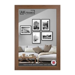 SCHWARZER Bilderrahmen EICHE NUSSBAUM WEISS A1 A2 A3 A4 A5 Modern Poster Fotorahmen - Bild 1 von 44