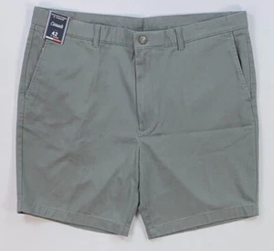 Men's Roundtree & Yorke Casuals Classic Fit Flat Front 9" Inseam Stretch Shorts - Picture 1 of 14