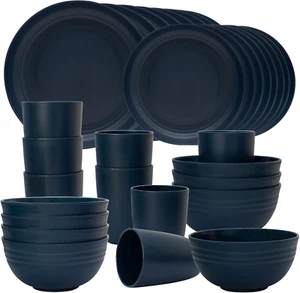 Plastic Dinnerware Sets for 8, 32Pcs Unbreakable,Lightweight & Reusable Dinnerwa - Picture 1 of 7