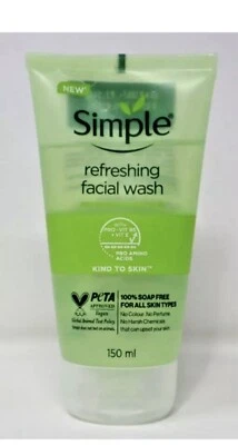 Simples - gentil com a pele - Lavagem facial refrescante para pele lisa e fresca, 5 oz - Imagem 1 de 4