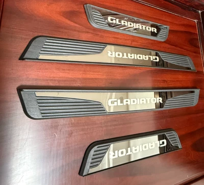 Для Jeep Gladiator 4шт автомобиля двери потертости порог крышка панели шаг протектор отделки  - Изображение 1 из 4