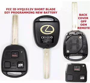New OEM LEXUS 3 Button Remote Control Car Uncut Key Fob HYQ1512V PN# 89070-53531 - Foto 1 di 4