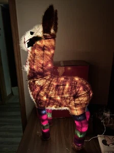 Llama Lit Tinsel 32" Tall x 16” Long Indoor Outdoor Wondershop Target Adorable - Picture 1 of 4