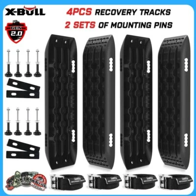 X-BULL Recovery Tracks Boards Sand Snow Mud Track 2 Pairs  Mounting Pins Gen2.0 Foto 1 de 4