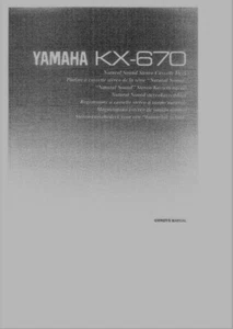 Instrucciones de funcionamiento del reproductor de cinta de casete estéreo Yamaha KX-670 - MANUAL DEL USUARIO - Imagen 1 de 1