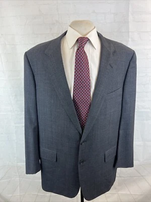 FALL/WINTER Corneliani Men's Blue Gray Plaid Wool Cashmere Blazer 44R $1,895 - Image 1 of 4