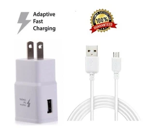 New Adaptive Fast Rapid Charger+Cable for Samsung Galaxy S6 S7 J3 J7 Edge Note 5 - Picture 1 of 5