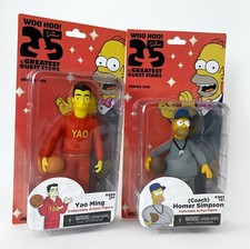 2 piece THE SIMPSONS Action Figures - Yao Ming 6" tall, Coach Homer 5" tall