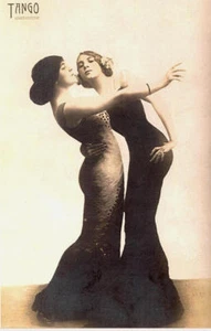 GAY LESBIAN Dancers Print Women Picture Tango Art - Picture 1 of 1