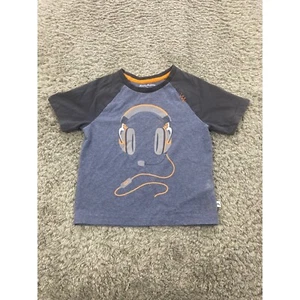 Tommy Bahama Shirt Boys XS 4T Toddlers Graphic Headphones Short Sleeve Crewneck - Picture 1 of 9